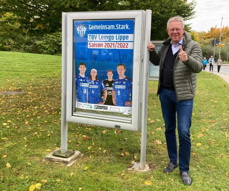 Heiner beim tbv Lemgo - Plakat