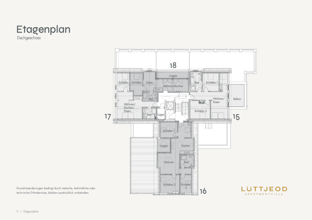 Lüttjeod Langeoog Apartment Etagenplan 3