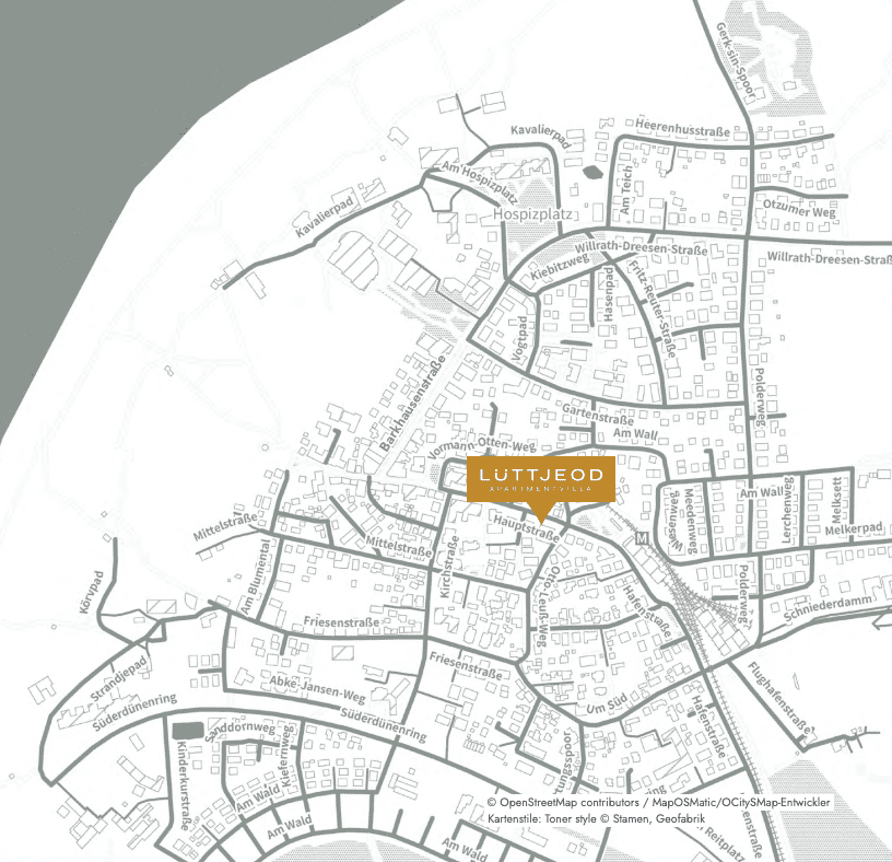 Lüttjeod Langeoog Standort Karte